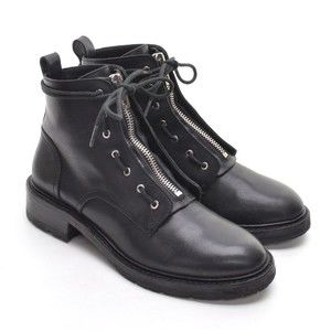 rag & bone Cannon Black Leather Combat Moto Boots 39.5